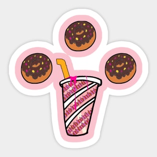 dopest ever to donuts colorful flavor Sticker